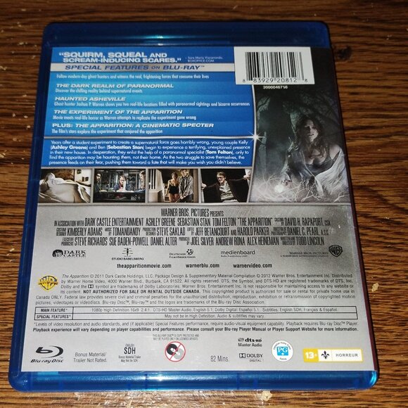 The Apparition (Blu-ray/DVD, 2012, Canadian) - Picture 3 of 3